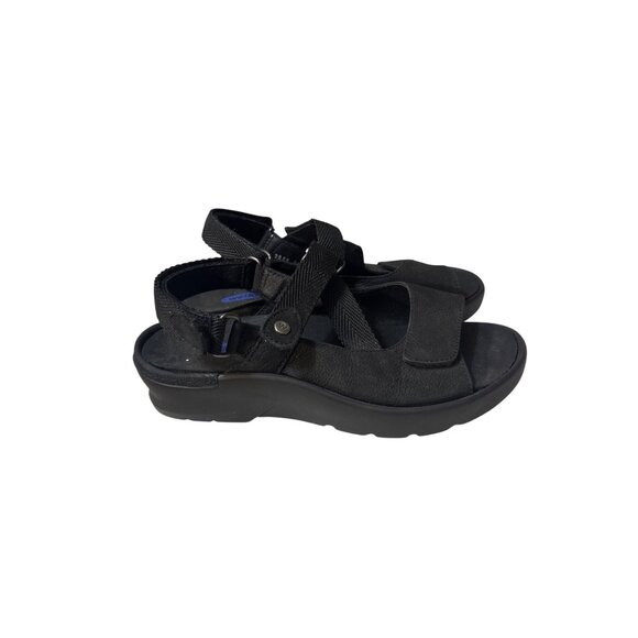 Wolky Womens Black Sandals Size 7-7.5 Adjustable Straps Comfortable Walking Shoe - Picture 3 of 7